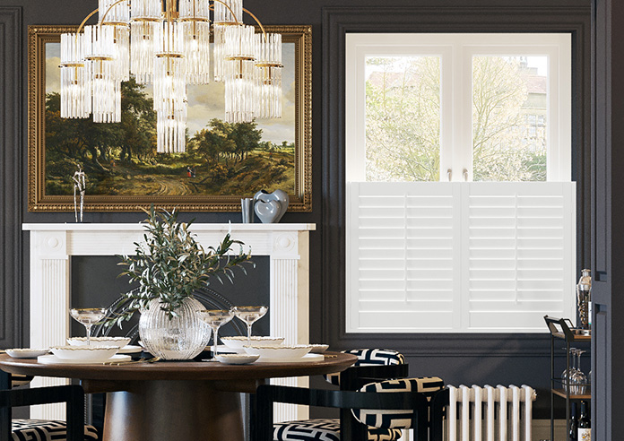 Bromley, Classic White - Cafe Style Plantation Shutter - Image 6